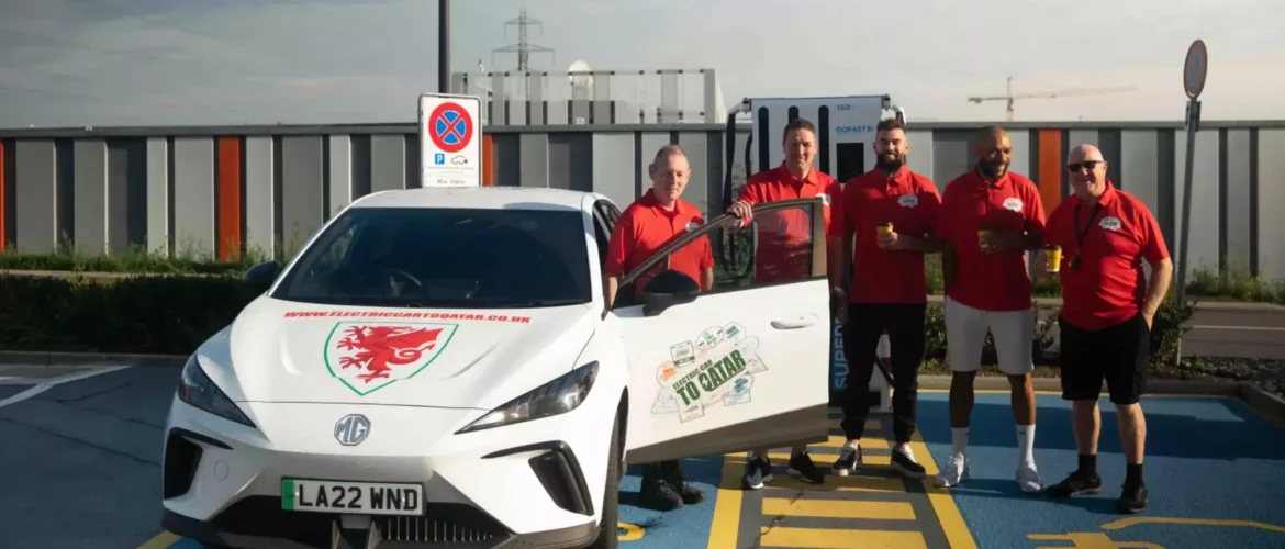 Football Fans on and Epic ‘Electric Car to Qatar’ Trip Supported by MG